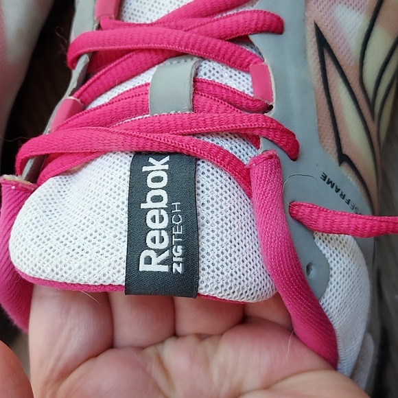 Reebok zig tech 3d fuseframe tennis shoe lace up 7 1/2 mesh - Picture 9 of 13